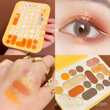 Colorido maquillaje de etiqueta privada paleta de sombras de ojos mate